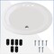 American Built Pro Sink lavatory 1875 in x 1875 in x 7 in Round Shape White Acrylic ABS 1800-2 P1 - alternate 7